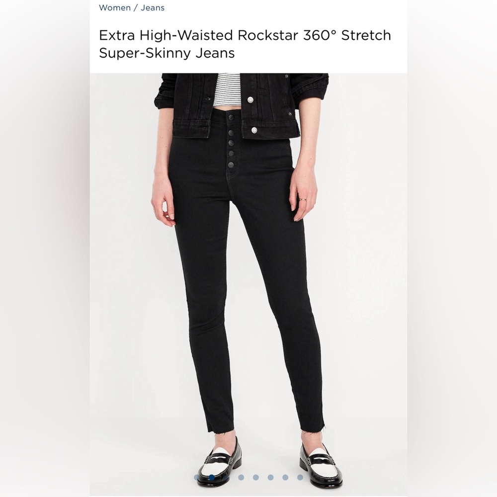 NWT! Old Navy Extra High-Waisted Rockstar 360° Stretch Super-Skinny Jeans 8P